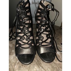 Lace up bronz(ish) heels